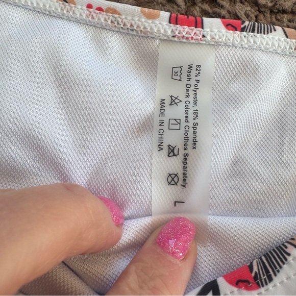 SHEIN Mushroom Print Two Piece Swimsuit Bathing Suit Size L NEW - Picture 2 of 5